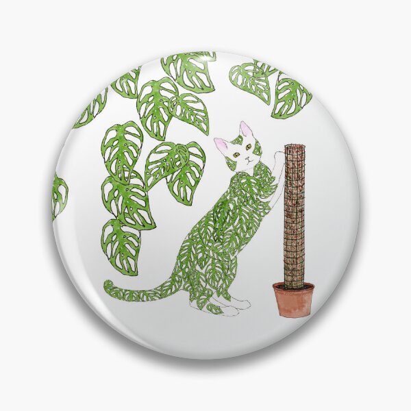 Item preview, Cat with Monstera Plant designed and sold by Julia O'Shaughnessy.