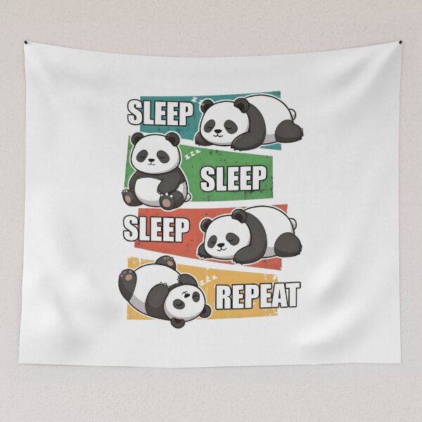 Item preview, Eat Sleep Panda Repeat Lazy Nap Design designed and sold by TshirtsOnline-.