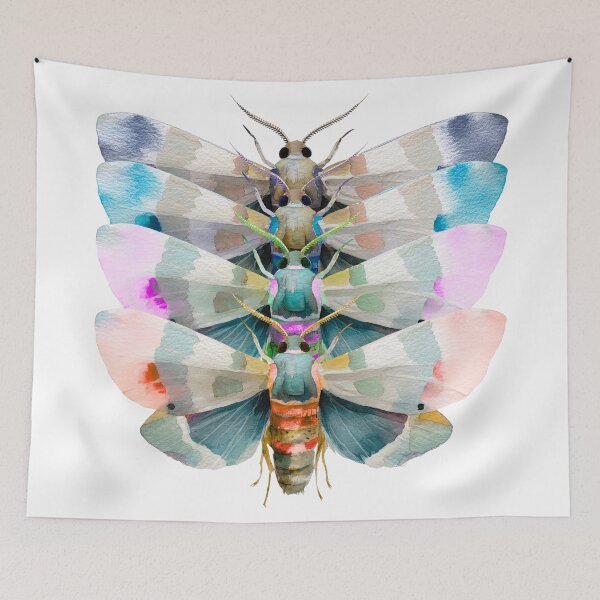Item preview, Surreal Colorful Moth Art designed and sold by AnimaliaStar.