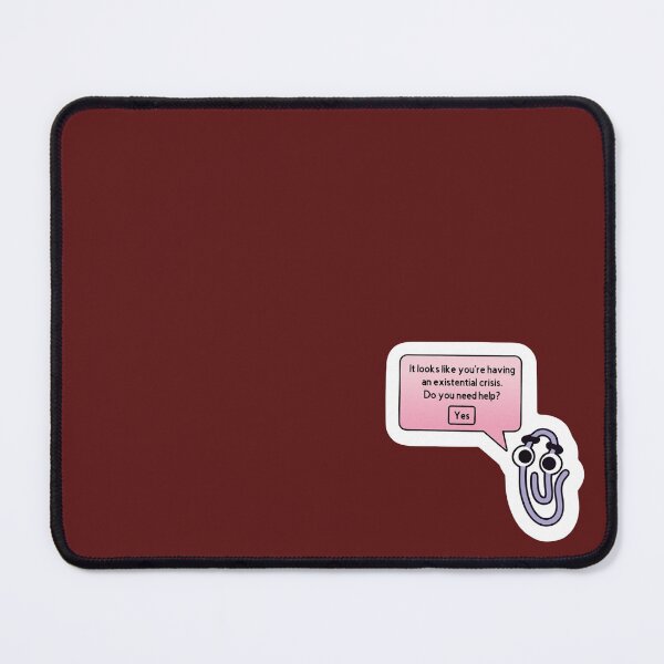 Item preview, Existential Crisis Meme Pink – Retro Computer Assistant Sticker, Funny Sad Girl Aesthetic, Y2K Coquette Humor Design designed and sold by WickedStarlet.