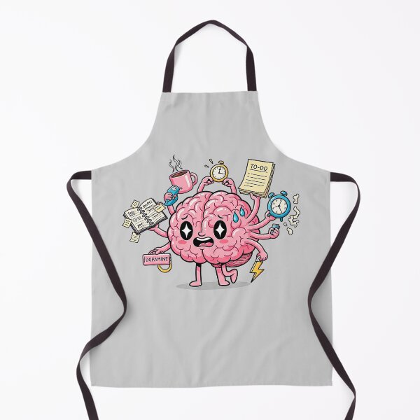 Item preview, Kawaii ADHD Overwhelmed Brain Cartoon designed and sold by SholoStudio.