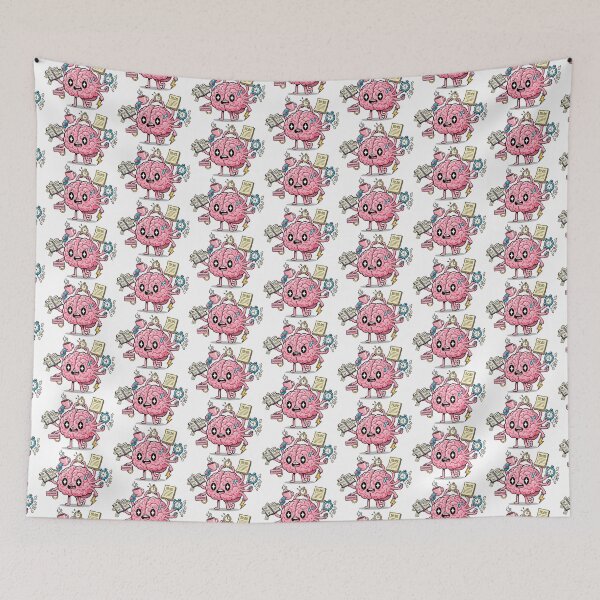 Item preview, Kawaii ADHD Overwhelmed Brain Cartoon designed and sold by SholoStudio.