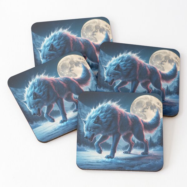 Item preview, Moonlight Wolf - Winter Beast Art designed and sold by Lucid Dream Pixel.