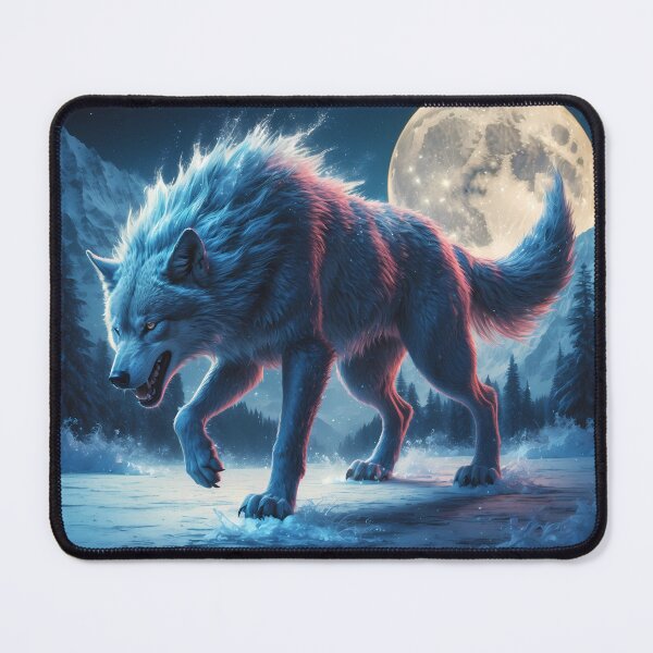 Item preview, Moonlight Wolf - Winter Beast Art designed and sold by Lucid Dream Pixel.