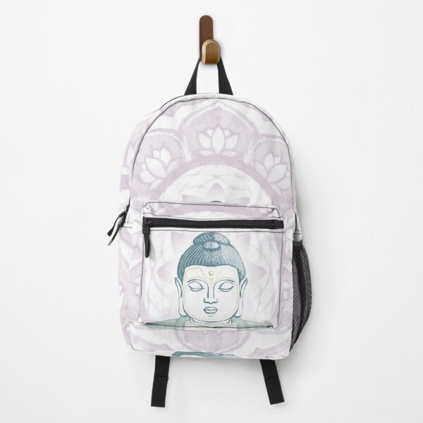 Item preview, Buddha Padma Watercolor - Snow Peacock Mint - Dust Halo designed and sold by Irene Estelle.