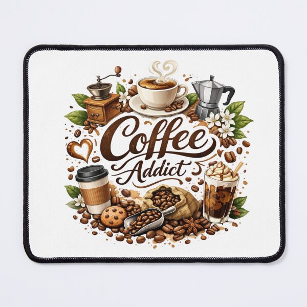 Item preview, Coffee Addict Aesthetic Design | Cute Coffee Lover Typography Art | Minimal White Background Coffee Illustration designed and sold by Sanika arts .
