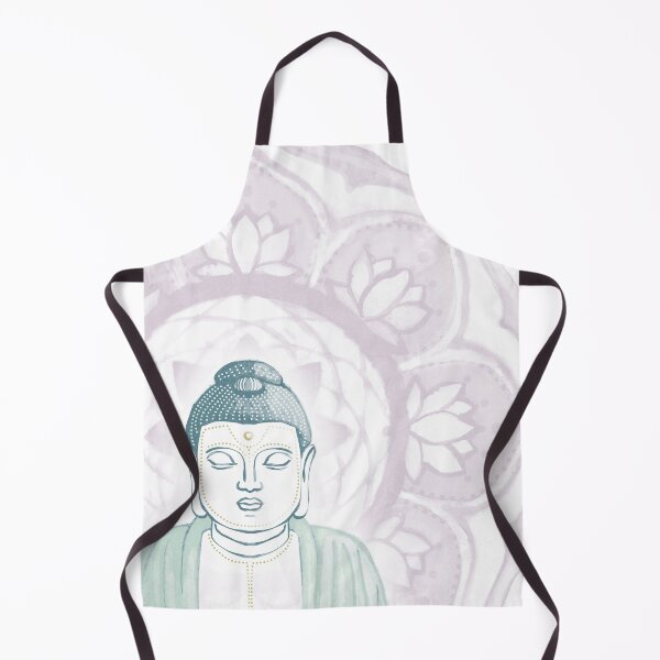 Item preview, Buddha Padma Watercolor - Snow Peacock Mint - Dust Halo designed and sold by Irene Estelle.