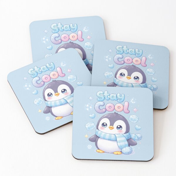 Item preview, Kawaii Penguin “Stay Cool” – Cute Chill Aesthetic Animal Design designed and sold by MerlinWear.