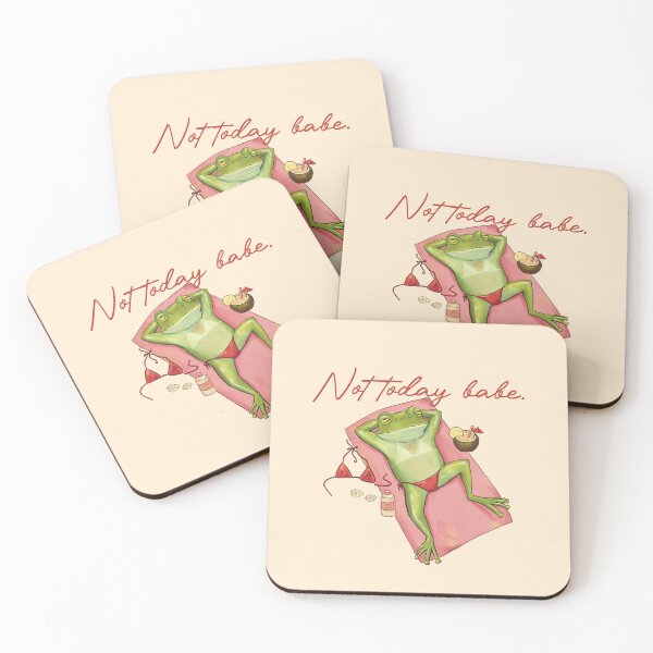 Item preview, Not Today Babe Frog Funny Relax Meme designed and sold by art-injoy.