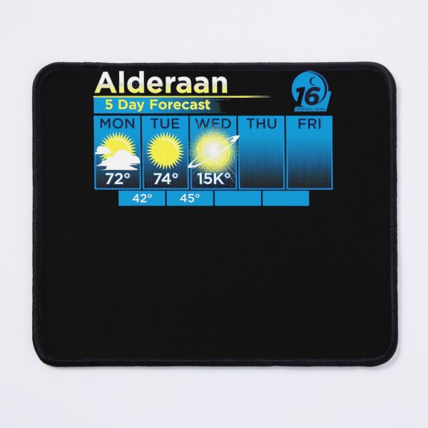 Item preview, ALDERAAN 5 DAY FORECAST designed and sold by Manish Pawar.