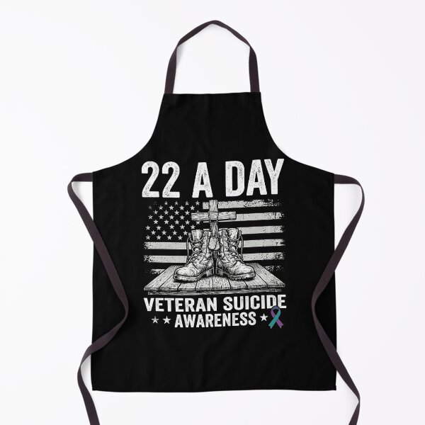 Item preview, 22 A Day Veteran Suicide Awareness – Military Boots Memorial American Flag designed and sold by Wicked.Teez.