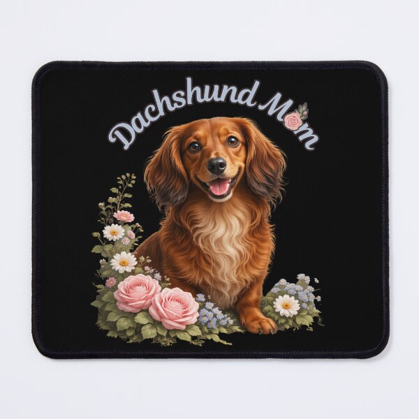 Item preview, Dachshund Mom Floral Design – Cute Long Haired Doxie Dog Lover Gift designed and sold by Silaris Designs.