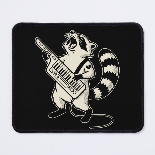 Item preview, Raccoon Shredding a Keytar Solo designed and sold by BearJams.