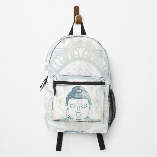 Item preview, Buddha Padma Watercolor - Snow Peacock Mint - Rainbow Sorbet Halo designed and sold by Irene Estelle.
