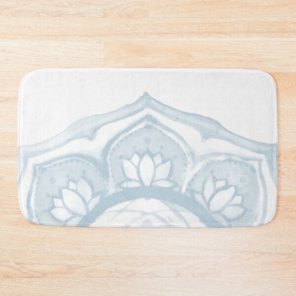 Item preview, Buddha Padma Watercolor - Snow Peacock Mint - Sky Halo designed and sold by Irene Estelle.