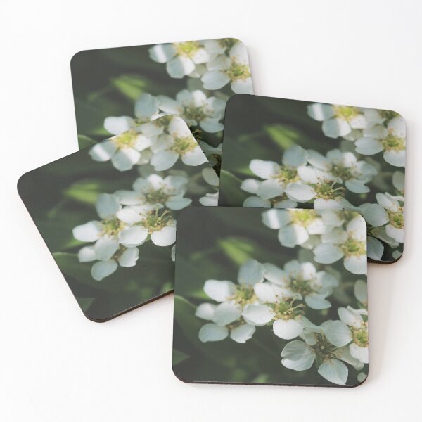 Item preview, Minimalist White Blossoms Macro Print designed and sold by vikko-art.