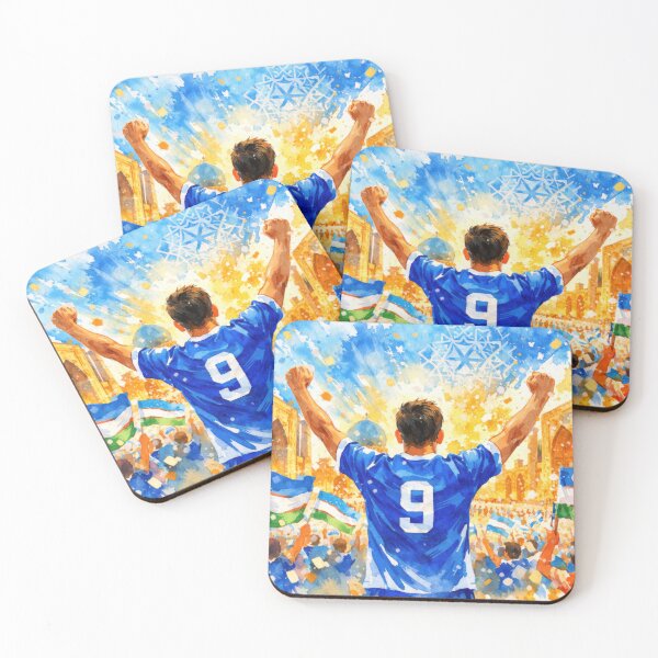 Item preview, Uzbekistan Celebratory Stadium Scene in Uzbekistan Soccer Vibes designed and sold by BrickByDream.