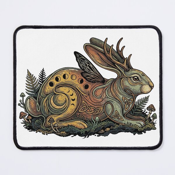 Item preview, Celestial Crypto-Bunny - Mystical Goth Easter Jackalope designed and sold by MiaStyleStudio.