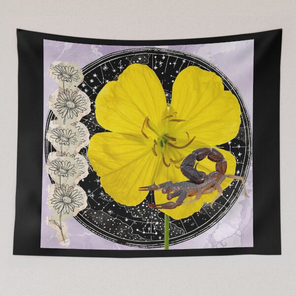 Item preview, Scorpio Season Celestial Floral Collage Art  designed and sold by AnimaliaStar.
