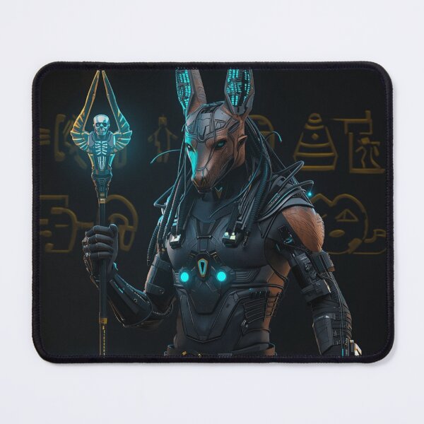 Item preview, Futuristic Anubis Egyptian God Cyberpunk Mythology Neon Art Design designed and sold by QuikFun.