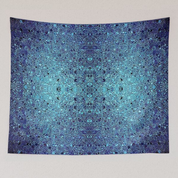 Item preview, Vintage Blue Glass mosaic designed and sold by Dana Du.