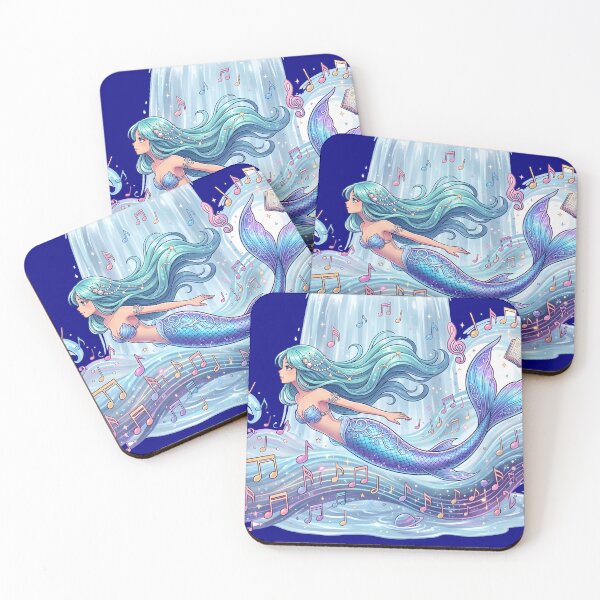 Item preview, Anime Mermaid Musical Waterfall Art designed and sold by WalterAdd.