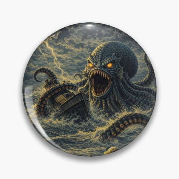 Item preview, Filmed in Retrovision: Kraken Sea Monster Birthday Card – Making Waves designed and sold by Haunted House of Cards.
