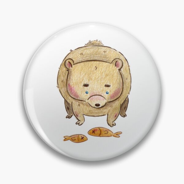 Item preview, Sad Bear With Fish Illustration designed and sold by sankura.