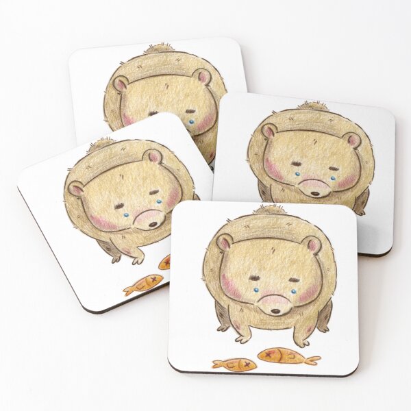 Item preview, Sad Bear With Fish Illustration designed and sold by sankura.