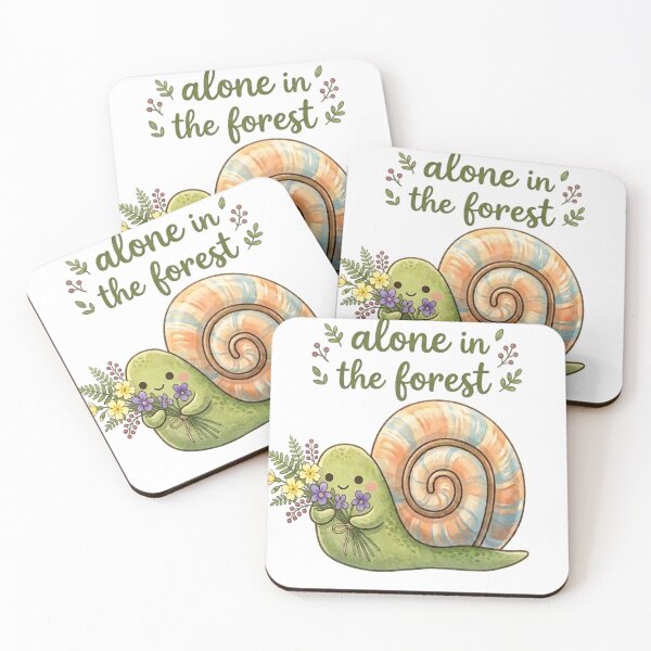 Item preview, Kawaii Snail with Flowers Alone in the Forest designed and sold by Amberlakhal.