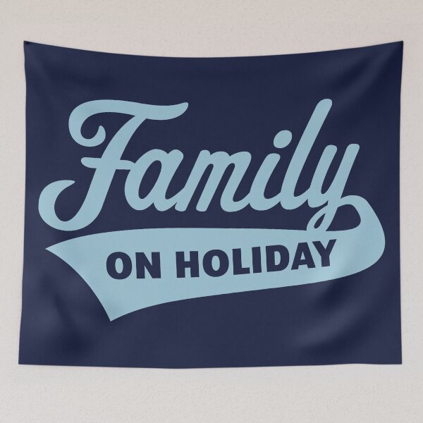 Item preview, Family On Holiday (Family Vacation / Sky Blue) designed and sold by MrFaulbaum.