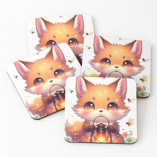 Item preview, Cute Baby Fox Lantern Glow designed and sold by CoquetteLunaCo.