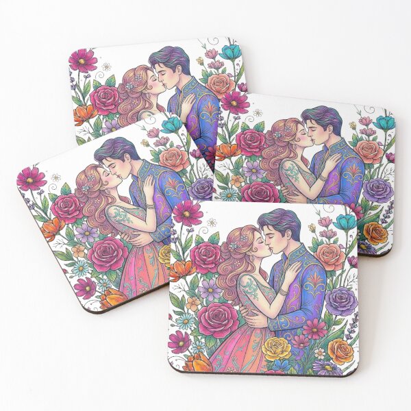 Item preview, A couple with flowers. designed and sold by PP&RAINBOW SHOP.
