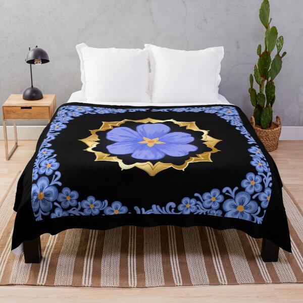 Item preview, Luxury Violet Blue Floral Mandala Elegant Ornament Design designed and sold by Rawafi Art Studio.