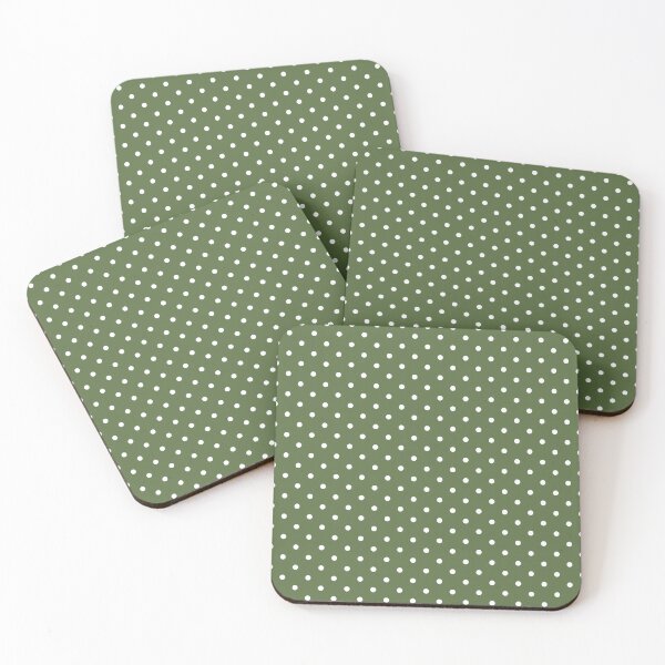 Item preview, Olive Green and white Polka dot pattern designed and sold by RishabhArts1.