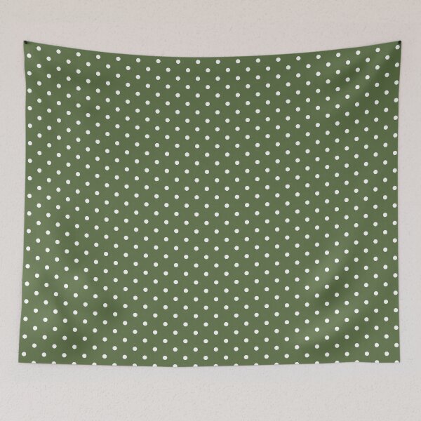 Item preview, Olive Green and white Polka dot pattern designed and sold by RishabhArts1.