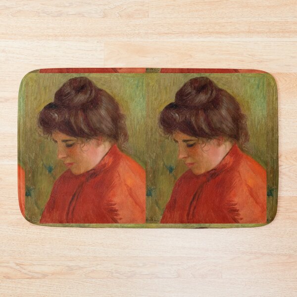 Item preview, Gabrielle En Rouge by Pierre-Auguste Renoir: Warm Impressionist Portrait Poster designed and sold by artofuniverse.