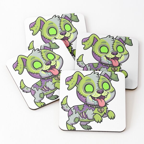 Item preview, Cute Zombie Dog Horror Puppy Halloween Aesthetic Sticker Design designed and sold by QuikFun.