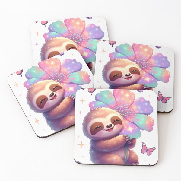 Item preview, Cute Galaxy Sloth Blossom designed and sold by CoquetteLunaCo.