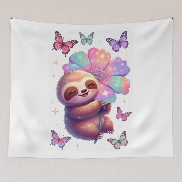 Item preview, Cute Galaxy Sloth Blossom designed and sold by CoquetteLunaCo.