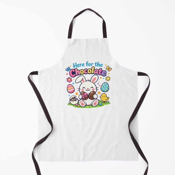Item preview, Here for the Chocolate – Cute Easter Bunny Big Choco Egg Pun T-Shirt designed and sold by Mikoff04-arts.
