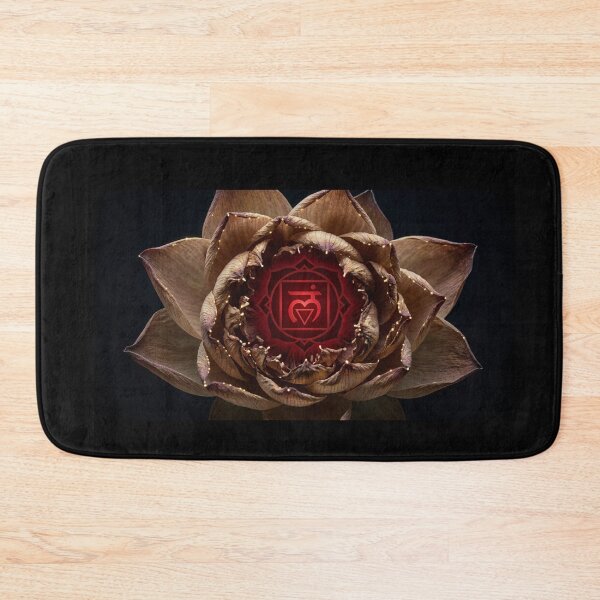 Item preview, Wilted Root Chakra Lotus - Glowing Gold Resilient Muladhara Art designed and sold by GiftzCircle.