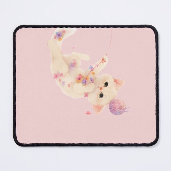 Item preview, Playful Cat with Yarn designed and sold by MayflowerandIvy.
