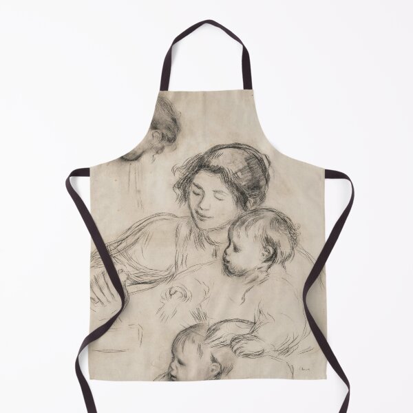 Item preview, Gabrielle Et Jean Renoir Jouant Etude by Pierre-Auguste Renoir: Minimalist Mother Child Study designed and sold by artofuniverse.