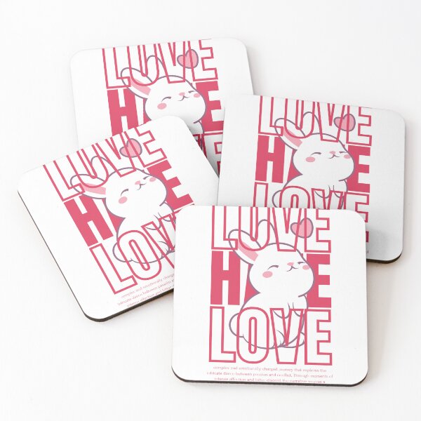 Item preview, Love Hate Love kawaii aesthetic rabbit streetwear designed and sold by Dexofy Studio.