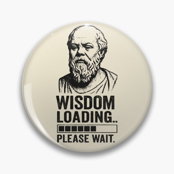 Item preview, Wisdom Loading Please Wait - Funny Socrates Philosophy Humor Design (Socrates Meme Collection). designed and sold by SaraSumi.
