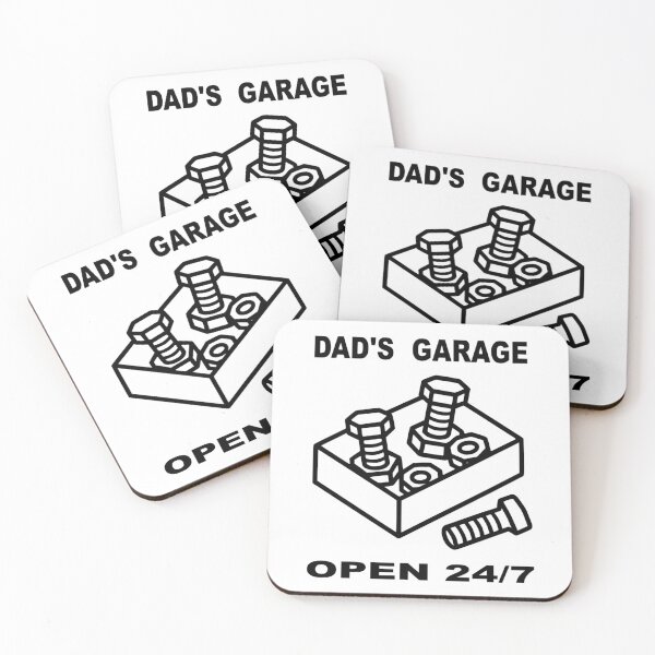 Item preview, Dad's Garage Open 24/7 - Screws & Bolts Mechanic Art designed and sold by The Bold Line Studio.