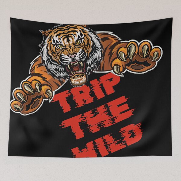 Item preview, Uncaged - Trip The Wild Tiger Graphic designed and sold by Mini Pixel Perfect Co..