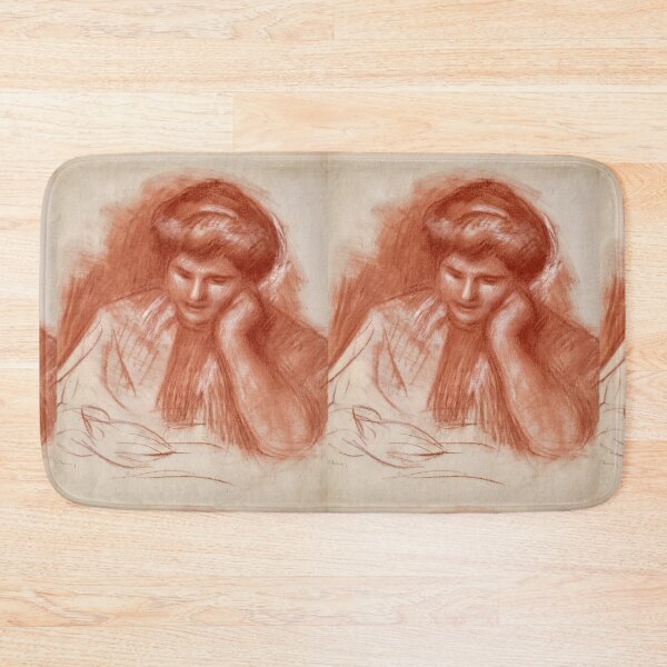 Item preview, Gabrielle Lisant by Pierre-Auguste Renoir: Warm Sanguine Portrait Study designed and sold by artofuniverse.
