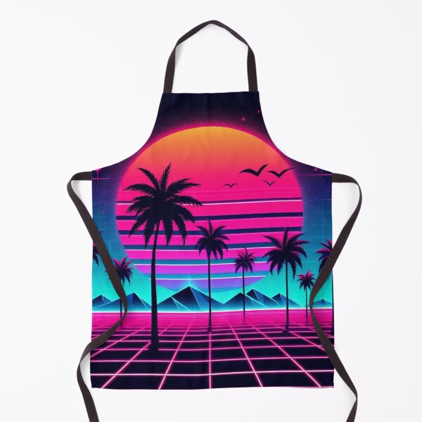Item preview, Synthwave Sunset – Neon Tropical Vibes designed and sold by Dogandesighn.